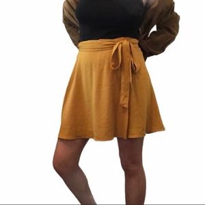 American Apparel crepe skater wrap skirt